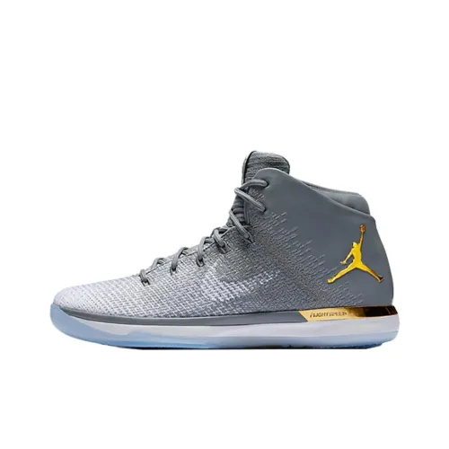 Jordan Air Джордан 31 Бренд Классический West MID Топ Баскетбольные кроссовки для игры Мужской Серый