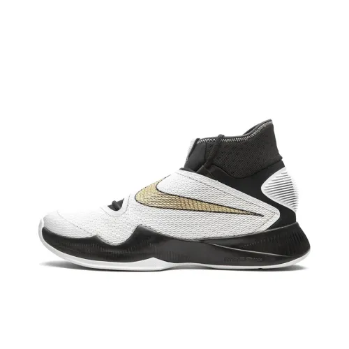 Nike HyperRev 2016 Амортизаторы Устойчивые к истиранию Бейсбольные кроссовки MID Мужские Черный Белый Золото