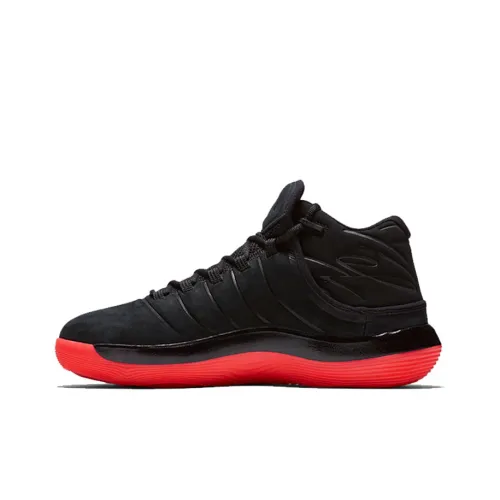 Jordan React Super Fly 2017 PF MID Топ Баскетбольные кроссовки для игры Мужской Черный Красный Азиатская версия