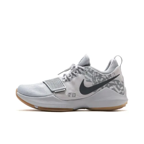 Nike PG 1 Baseline Нескользящий Легкий Низкий Топ Баскетбольные Кроссовки Мужские Серебристо-Серый