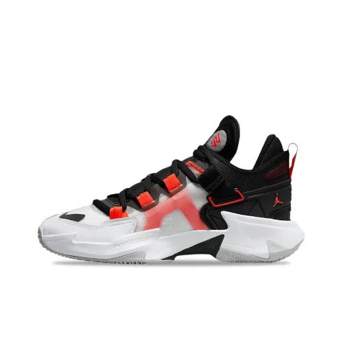 Джордан Why Not.5 MID Топ Баскетбольные кроссовки для игры Мужской Белый черный красный Международная версия