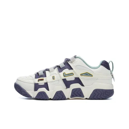 FILA FUSION Buster Пухлые туфли Низкие Баскетбольные кроссовки Женские Белые Фиолетовые