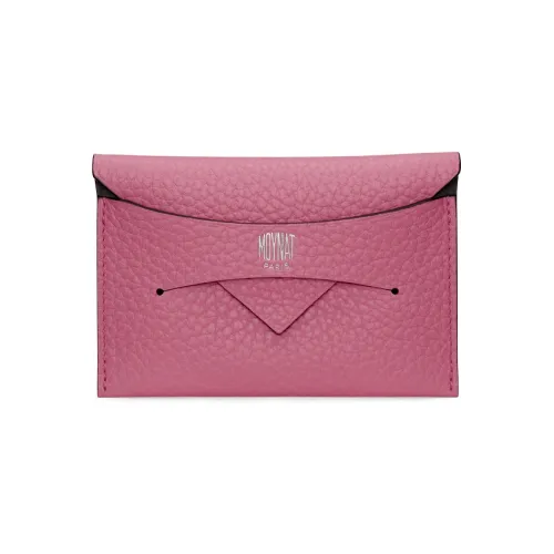 Moynat Taurillon Gex Коровья кожа Держатель для карт Мини Женский Розовый Красный Яшма