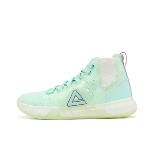 PEAK Spark 3 Устойчивые к истиранию Высокие Баскетбольные Кроссовки Мужские Белые Зеленые