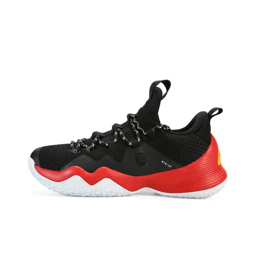 PEAK Street Boss Low Топ Баскетбольные кроссовки для игры Мужские Черные Красные