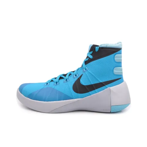 nike Hyperdunk 2015 EP Шокабойеры Противоскользящие Высокие Баскетбольные Кроссовки Мужские Озерно-голубые