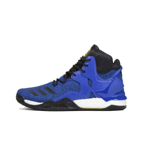 Adidas D Rose 7 Нескользящий Легкий MID Баскетбольные кроссовки Мужской Синий Черный
