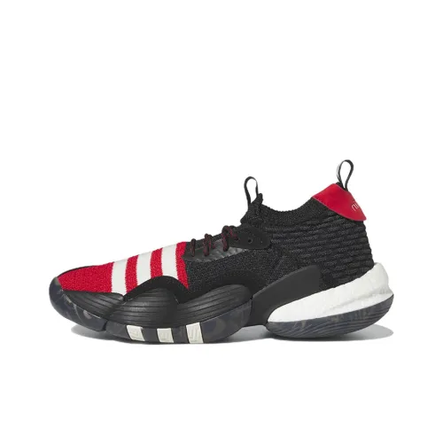 Adidas Trae Young 2,0 Амортизирующие устойчивые к скольжению и износу низкие баскетбольные кроссовки для мужчин черные и красные