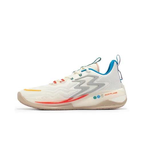 361° Big3 3,0 Pro Устойчивый к истиранию Дышащие Низкие Баскетбольные кроссовки Мужские Перо Белый