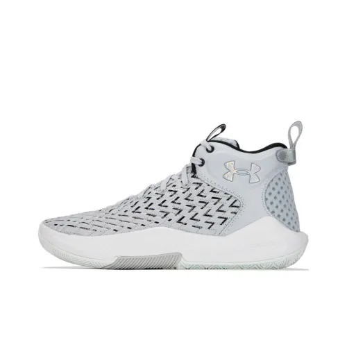 Under Armour HOVR Havoc 4 Clone мм Противоскользящий Устойчивый к истиранию MID Баскетбольные кроссовки Мужской Серый