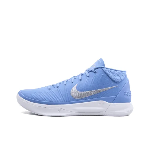 nike Kobe AD Амортизаторы Shock Slip-resistant Abrasion-resistant MID Баскетбольные кроссовки для игры Мужские Синий Белый