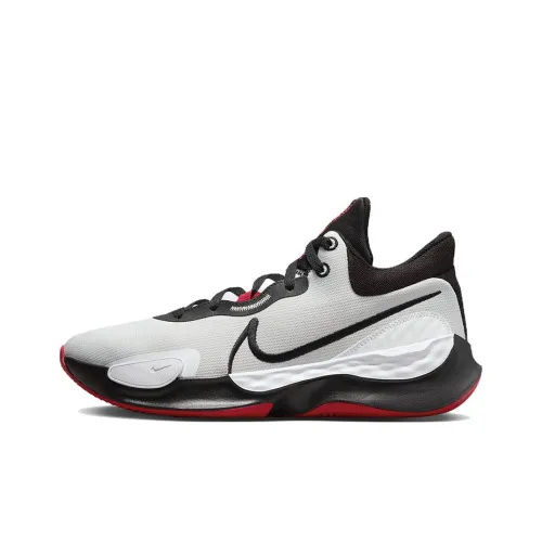 Nike Renew Elevate 3 Low Топ Баскетбольные кроссовки для игры Мужской Серый черный