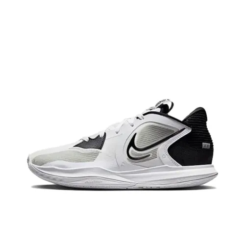 Nike Kyrie Low 5 Irving 5 Устойчивый к истиранию Дышащий Низкий Топ Баскетбольные кроссовки Мужские Белый Черный