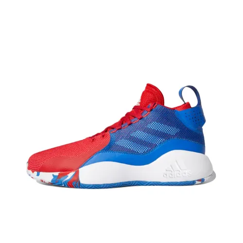 Adidas D Rose 773 Slip-Resistant и Breathable MID Баскетбольные кроссовки Мужские Синий Красный