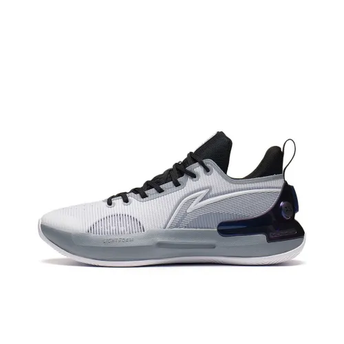 LINING YuShuai Retro Баскетбольные кроссовки Low Топ Стандартный Белый/Серый Мужской