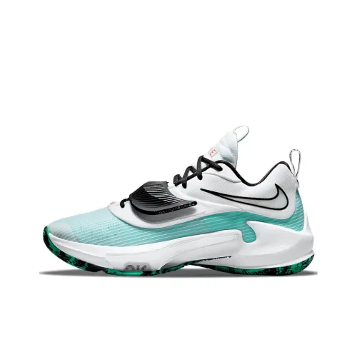 Nike Freak 3 Zoom EP Giannis Low Топ Баскетбольные кроссовки для игры Унисекс Черный Белый Зеленый Азиатская версия