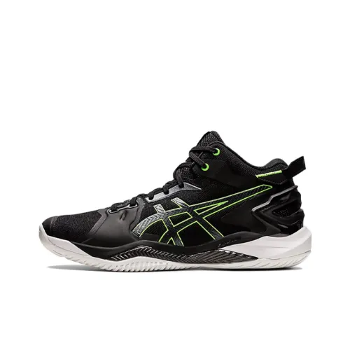 Asics Гель Burst 26 MID Топ Баскетбольные кроссовки Унисекс Черный Зеленый