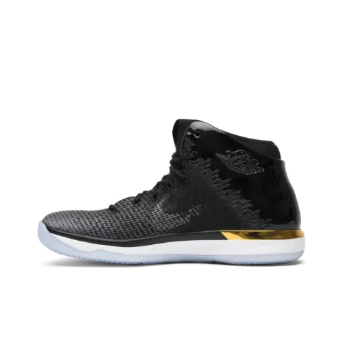 Jordan Air Джордан 31 Бренд Классический East MID Топ Баскетбольные кроссовки для игры Мужской Черный Желтый