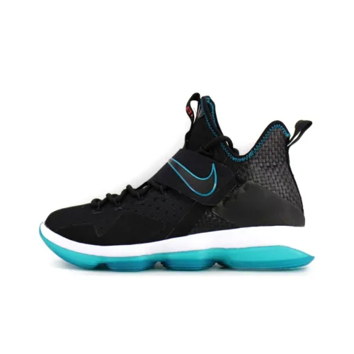 Nike Lebron 14 Non Slip Легкий Низкий Топ Баскетбольные Кроссовки для Игры Мужской Черный Синий
