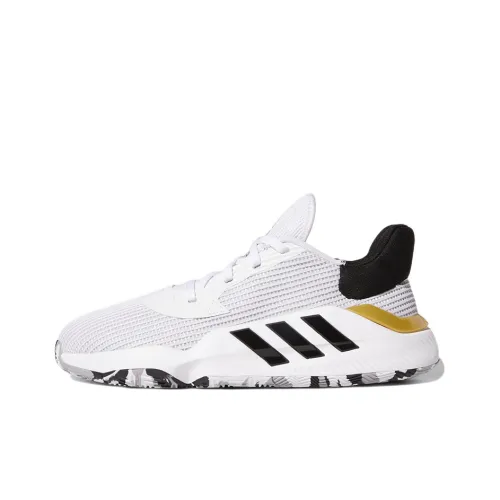 Adidas Bounce 2019 Low Противоскользящие Устойчивые к истиранию Низкий Топ Баскетбольные кроссовки Мужские Белый Черный
