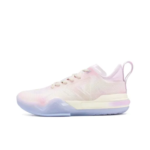 PEAK Wiggins AW1 Интегрированная версия Тайцзи Низкие баскетбольные кроссовки для игры Мужские Розовые