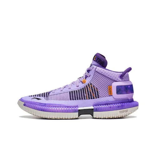 LINING Badfive 3 Ultra Амортизация Износостойкий MID Топ Баскетбольные кроссовки Мужской Фиолетовый