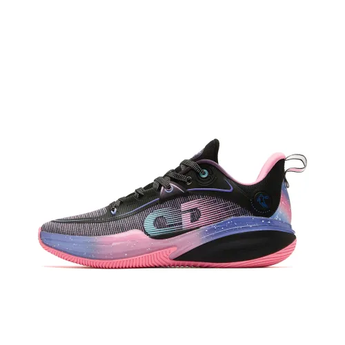 QIAODAN FE1,0 Slip Устойчивый к истиранию Легкий Низкий отскок Низкий топ Баскетбольные кроссовки Мужской Черный Синий