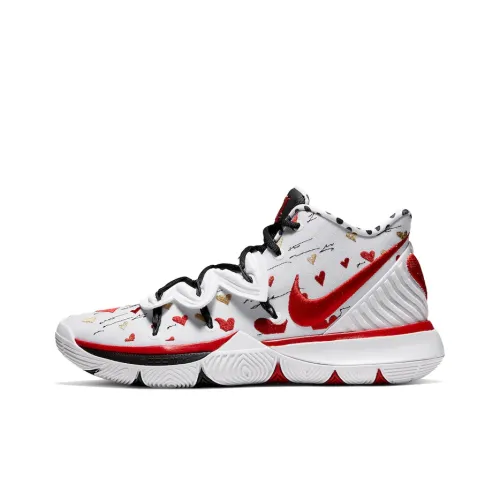 SneakerRoom x Nike Kyrie 5 Я люблю тебя Mom Non Slip Легкий MID Топ Баскетбольные кроссовки для игры Мужской Красный Белый