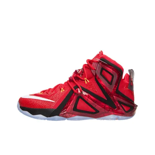 Nike Lebron 12 Elite 'Команда' Нескользящий Легкий MID Баскетбольные кроссовки Мужской Красный