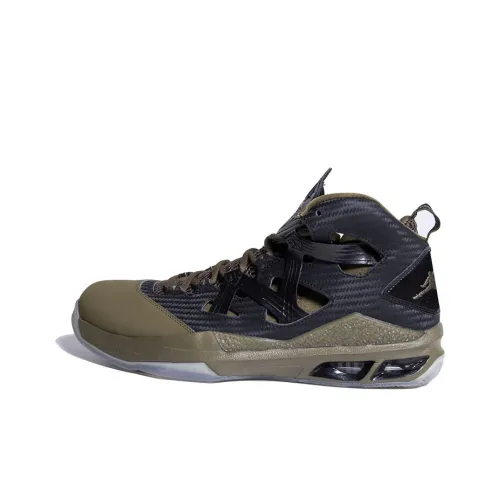 Jordan Melo M9 Anthony Slip-resistant MID Баскетбольные кроссовки для игры Мужские Черный Зеленый