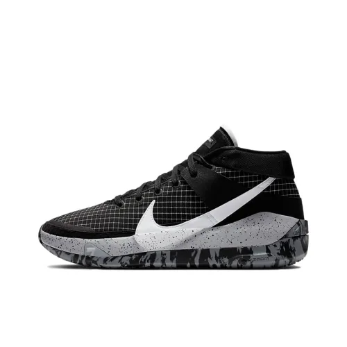 Nike KD 13 Slip-resistant Abrasion-resistant MID Баскетбольные кроссовки Unisex Черный Международная версия