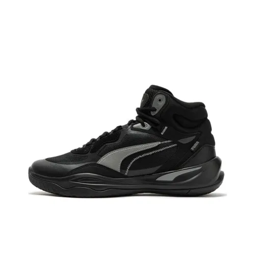PUMA Playmaker Pro Slip-Resistant Abrasion-Resistant High Top Баскетбольные кроссовки Мужские Черные