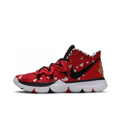Nike Kyrie 5 'Я люблю тебя Mom' Амортизация Износостойкий MID Топ Баскетбольные кроссовки для игры Мужской Красный