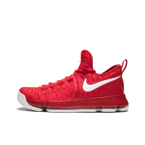 Nike KD 9 Varsity 'Красный' Цвет KD Shock Absorbers Slip-Resistant Low Top Баскетбольные кроссовки для игры Мужской Красный