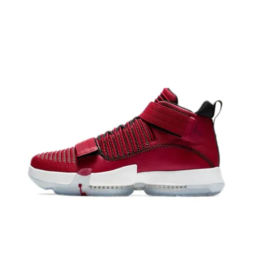 Джордан Supreme Elevation Амортизаторы Slip-on Резистентный MID Баскетбольные кроссовки Мужской Красный Белый