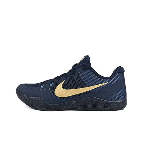 nike Kobe 11 EM Kobe 11 Нескользящий Легкий Низкий Топ Баскетбольные кроссовки для игры Мужской Морской синий