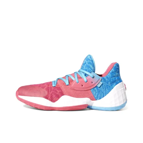 Adidas Harden Vol. 4 Harden 4 Non Slip Легкий Низкий Топ Баскетбольные кроссовки Мужские Красный Синий