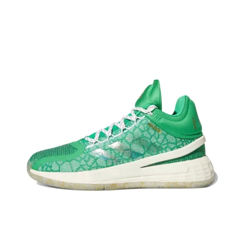 Adidas D Rose 11 Дышащие Низкие Баскетбольные Кроссовки Мужские Зеленые Белые Желтые