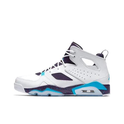 Jordan Flight Club 91 Белый Синий MID Топ Баскетбольные Кроссовки Мужской Белый Синий