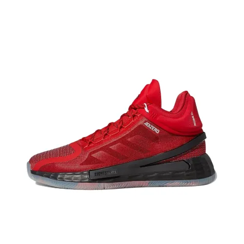 Adidas D Rose 11 Slip-Resistant Abrasion-Resistant Breathable Low-Top Basketball Shoes for Play Men's Red Black Adidas D Rose 11 Противоскользящие Устойчивые к истиранию Дышащие Низкие Баскетбольные Кроссовки для Игры Мужские Красный Черный