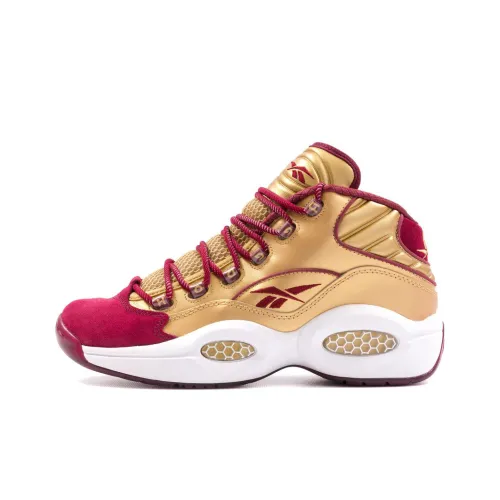 Reebok Question Packer Обувь Saint Anthony High Топ Баскетбольные кроссовки Унисекс Золотой