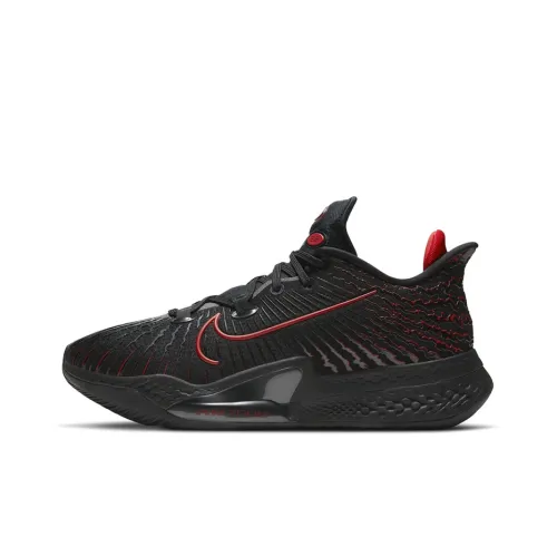 Nike Air Zoom BB NXT Shock Absorbers Slip-Resistant Low-Top Баскетбольные Кроссовки для Игры Мужские Черные Красные