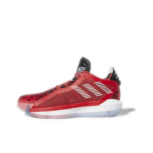 Adidas D Lillard 6 Gca Амортизаторы Устойчивые к истиранию Низкий Топ Баскетбольные Кроссовки Мужские Красный Черный