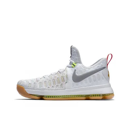 Nike KD 9 SUMMER PACK Нескользящий Легкий Низкий Топ Баскетбольные Кроссовки для Игры Мужской Серебряный
