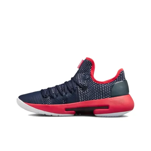 Under Armour HOVR Havoc Low Баскетбольные кроссовки для игры Мужские Синий Красный