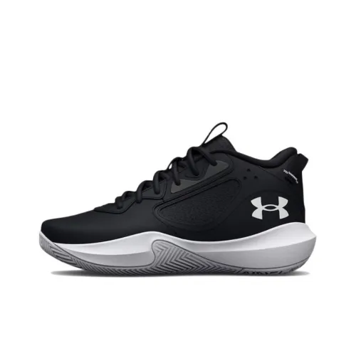 Under Armour Lockdown 6 SYN Shock Absorbers Slip-Resistant Abrasion-Resistant MID Баскетбольные кроссовки Unisex Black
