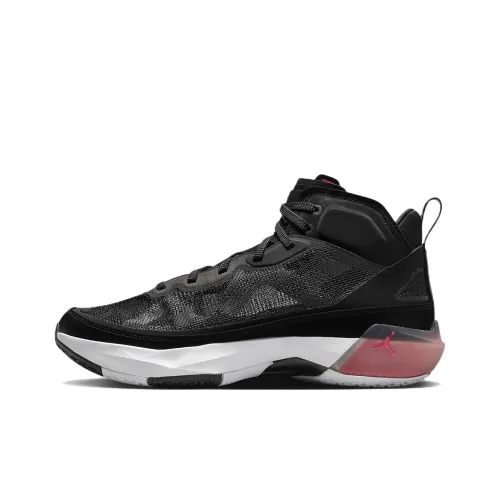 Jordan Air Джордан 37 PF Амортизаторы Slip-resistant (против скольжения) Abrasion-resistant (устойчивый к истиранию) MID Баскетбольные кроссовки Unisex (унисекс) Черный