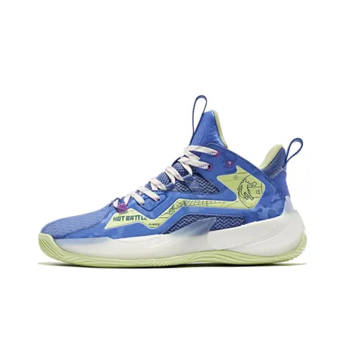 QIAODAN Амортизаторы Lower Skirt Устойчивый к истиранию MID Топ Баскетбольные кроссовки Мужской Зеленый синий