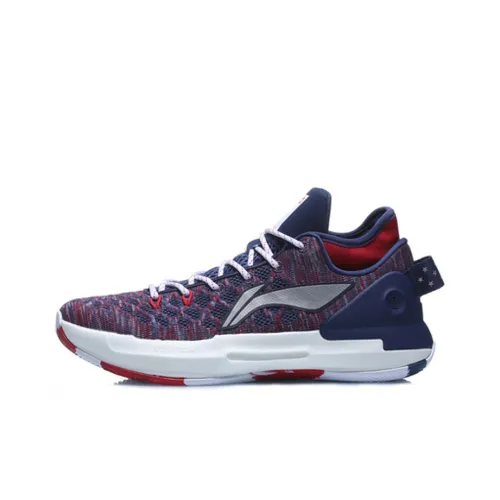 Подкладка YuShuai 13 Амортизаторы Slip-resistant и устойчивые к истиранию Низкий топ Баскетбольные кроссовки Мужские Темно-синий