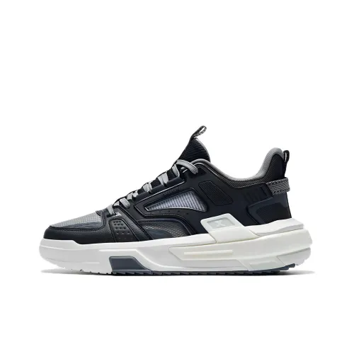 XTEP Takeover Шокабойеры Slip-Resistant Abrasion-Resistant Низкий Топ Баскетбольные Кроссовки для Игры Мужские Черные Серые